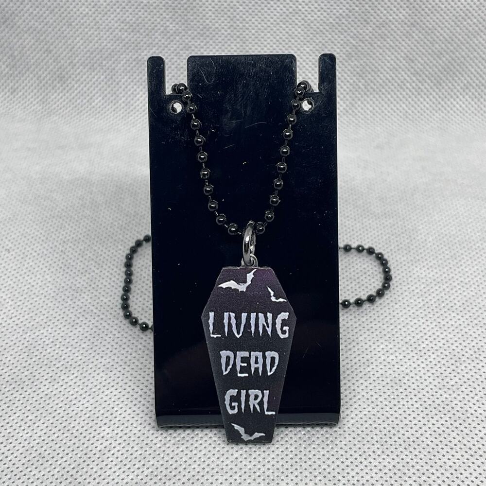 Living Dead Girl Coffin Ball Chain Necklace